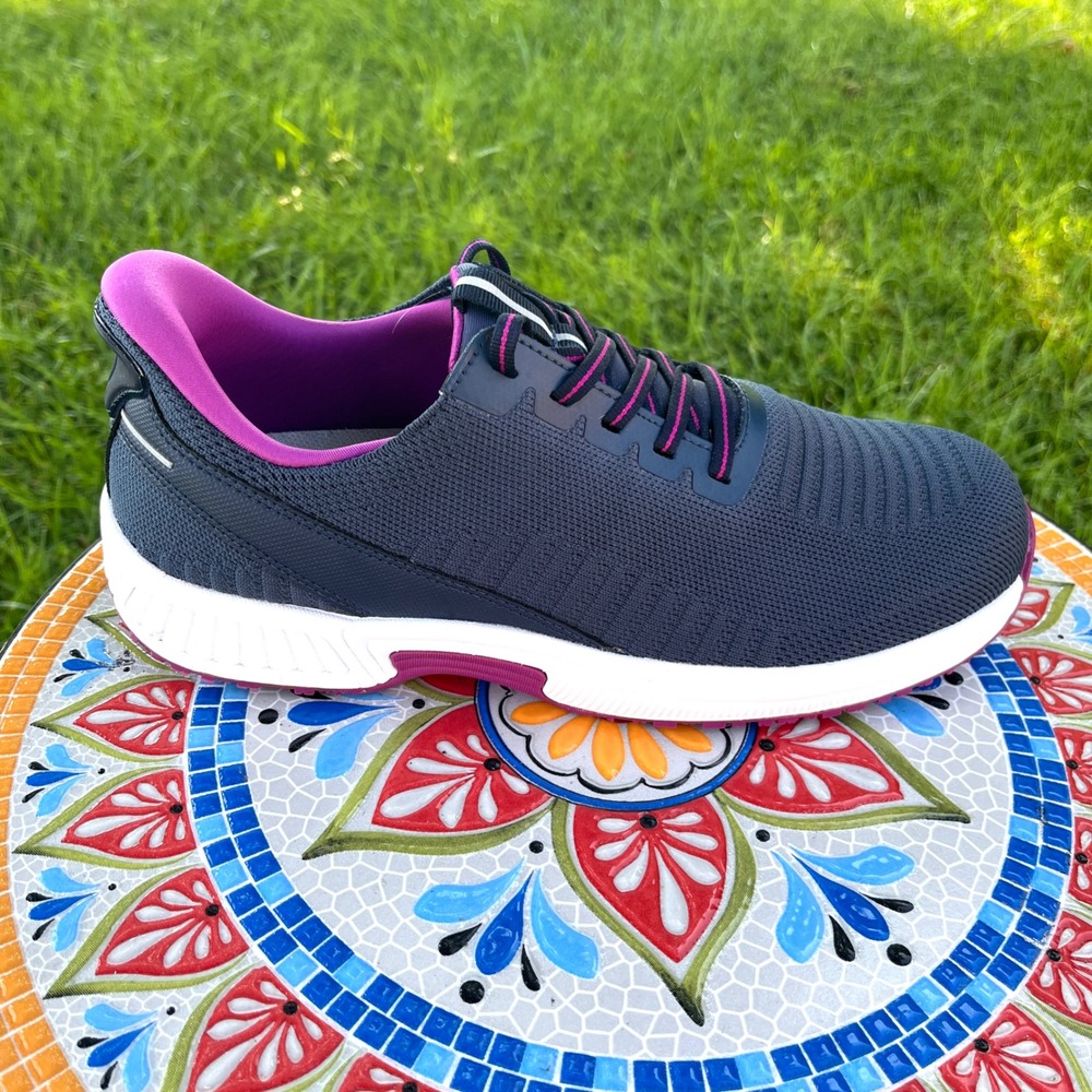 Orthofeet Kita Hands-Free Shoes Womens 11.5 D Wide Navy Orchid Orthopedic 80032 - Picture 3 of 9